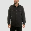 Hallstatt Mens Fleece Midweight Shirt Jacket In Gray