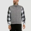 Hallstatt Mens Midweight Fleece Vest In Gray