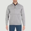 Hallstatt Mens Mock Neck Long Sleeve Quarter-zip Pullover In Gray