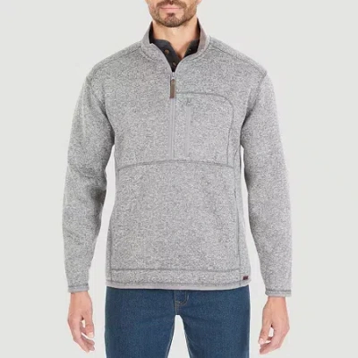 Hallstatt Mens Mock Neck Long Sleeve Quarter-zip Pullover In Gray