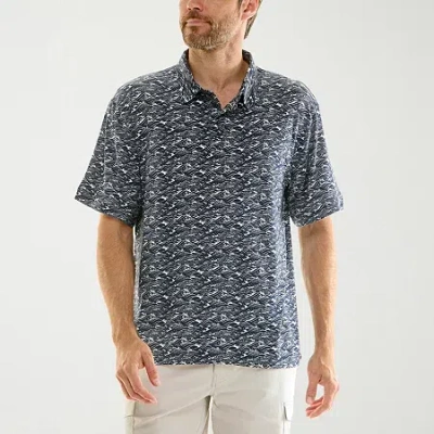 Hallstatt Mens Regular Fit Short Sleeve Polo Shirt In Blue