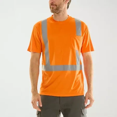 Hallstatt Workwear Mens High Visibility Short Sleeve Safety Shirt In Orange