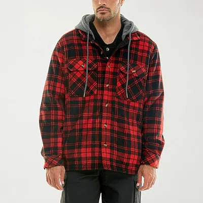Hallstatt Workwear Mens Hooded Sherpa Lined Midweight Work Jacket In Black