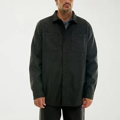 Hallstatt Workwear Mens Long Sleeve Regular Fit Button-down Shirt In Black