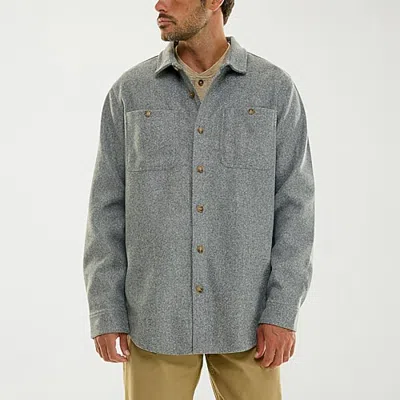 Hallstatt Workwear Mens Long Sleeve Regular Fit Button-down Shirt In Gray