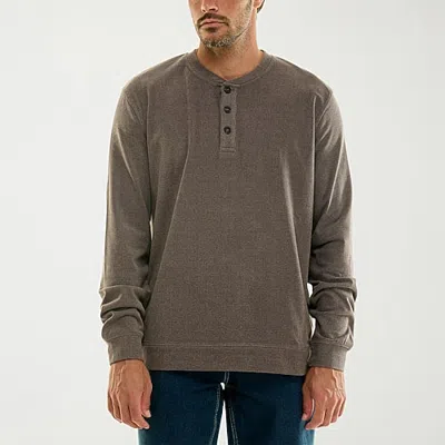 Hallstatt Workwear Mens Long Sleeve Regular Fit Henley Shirt In Black