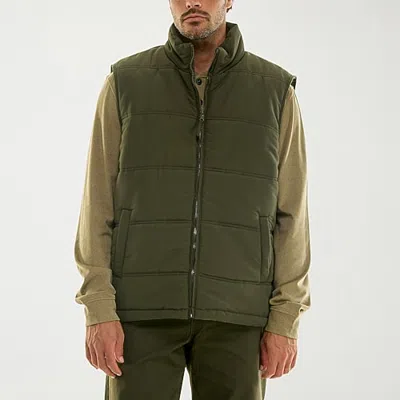Hallstatt Workwear Mens Midweight Soft Shell Vest In Green