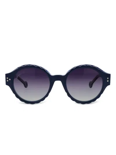 Hally & Son Clip Sunglasses In 蓝色