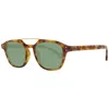 Hally & Son Brown Unisex Sunglasses In Green