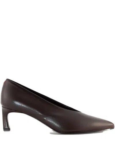 Halmanera 50mm Vale Heeled Pumps In Brown