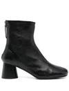 Halmanera Beta16 Black Leather Baron Ankle Boots In Black