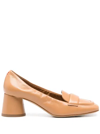 Halmanera 60mm Leather Loafers In Brown