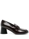 Halmanera 60mm Patent-finish Pumps In Brown