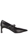 Halmanera 55mm Studded Pointed-toe Pumps In Black
