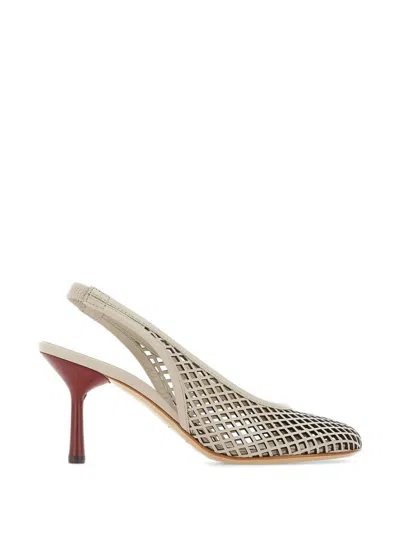 Halmanera Adel Laser-cut Slingback Pumps In Neutral