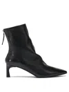 Halmanera Caren05 Black Patent Leather Plum Ankle Boots In Black