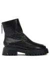 Halmanera Chunky Leather Boots In Black