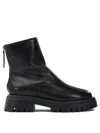 Halmanera Chunky Leather Boots In Black