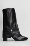 HALMANERA BARON HIGH HEELS BOOTS IN BLACK LEATHER