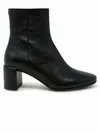Halmanera Beta16 Black Leather Baron Ankle Boots In Black