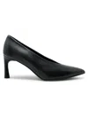 Halmanera Black Leather Baron Pumps In Black