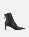 Halmanera Caren05 Black Patent Leather Plum Ankle Boots In Black