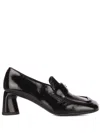 Halmanera 55mm Leather-upper Block-heel Loafers In Black
