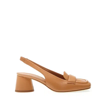 Halmanera Caramel Slingback Heel 50mm In Brown