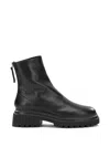 Halmanera Chunky Leather Boots In Black