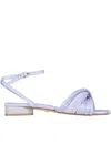 Halmanera Draped Leather Sandals In Lavender
