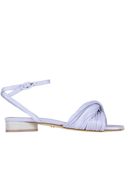 Halmanera Draped Leather Sandals In Multi