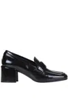 Halmanera Glaze Black Heeled Loafer In Black