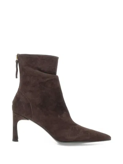 Halmanera Jera26 Draped Ankle Boots In Brown