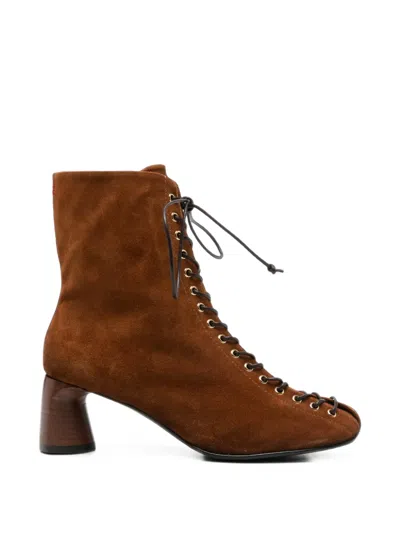 Halmanera Lace-up Suede Ankle Boots In Multi
