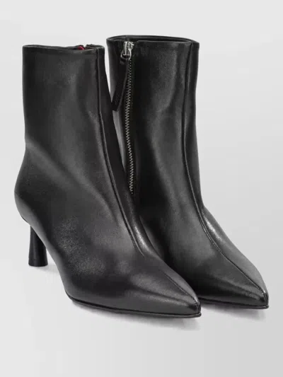 Halmanera Lamb Leather Ankle Boots In Black