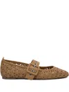 Halmanera Laser-cut Buckle Flats In Brown