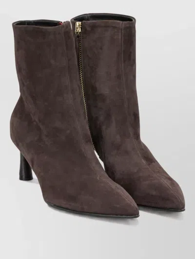 Halmanera Leather Ankle Boots In Brown
