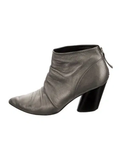 Pre-owned Halmanera Leather Boots In Gray