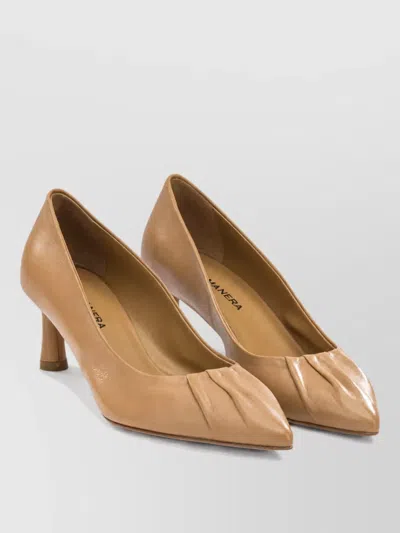 Halmanera Leather Heeled Pumps In Brown