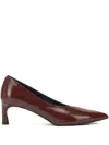 Halmanera Bordeaux Leather Heeled Shoes In Brown