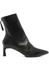 Halmanera Pointed-toe Zip-detail Boots In Black
