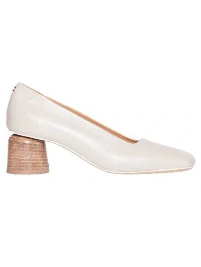 Halmanera Rock Leather Decolte Square Toe In Neutrals
