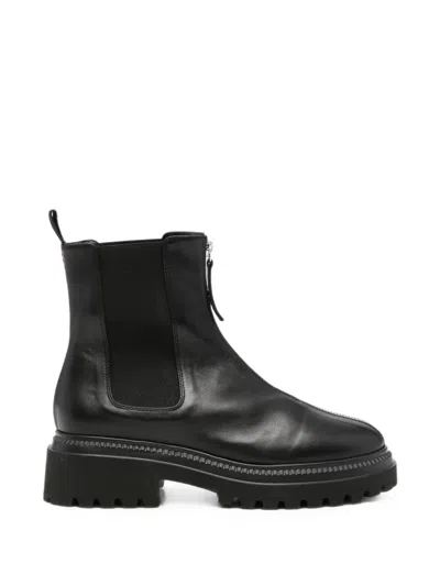 Halmanera Rue28 Front-zip Ankle Boots In Black
