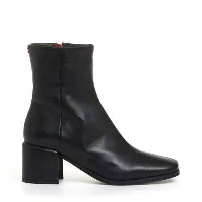Halmanera Stivaletto Pelle Nera Tacco 60 Mm In Black