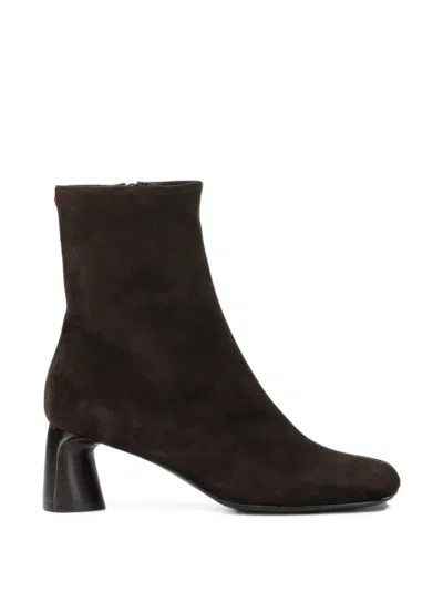 Halmanera Suede Ankle Boots In Brown