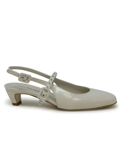 Halmanera Tofu Patent Leather Glaze Sandals In Neutral