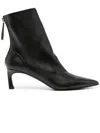 Halmanera Caren05 Black Patent Leather Plum Ankle Boots In Black