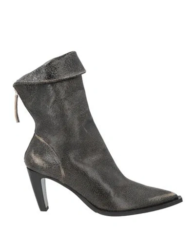 Halmanera Woman Ankle Boots Black Size 10 Leather