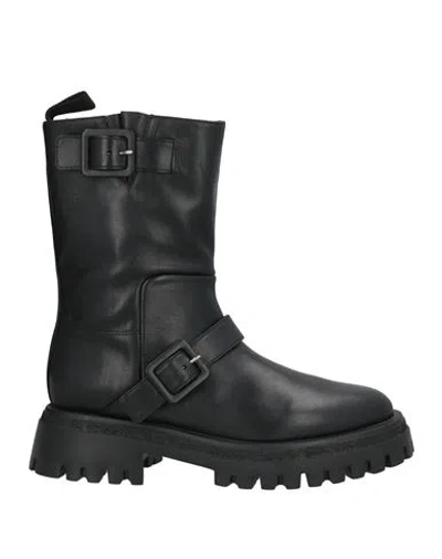 Halmanera Woman Ankle Boots Black Size 6 Calfskin