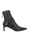 Halmanera Woman Ankle Boots Black Size 7 Leather